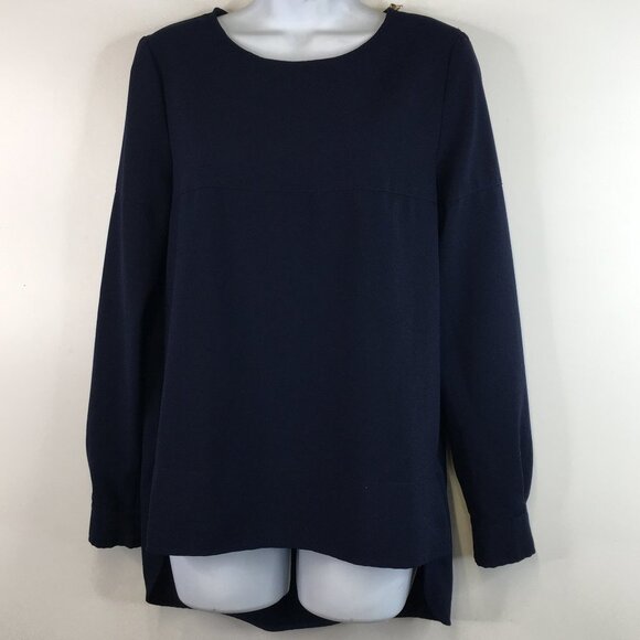 Moschino Cheap and Chic Silk Blend Long Sleeves Blue Tunic Top Size M - Picture 1 of 7